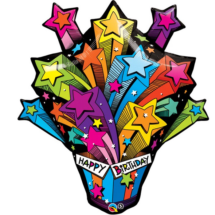 35"  SHAPE                01CT  SHOOTING STARS BDAY PRESENT