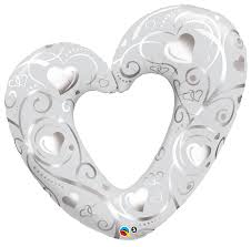 HEARTS & FILIGREE PEARL WHITE 42" SHAPE GROUP C PKT
