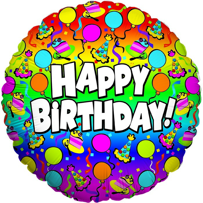 18" c Rainbow Birthday