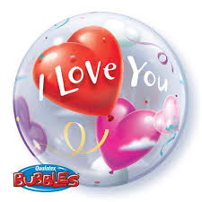 22" SINGLE BUBBLE HEART BALLOONS LOVE YOU

QUALATEX