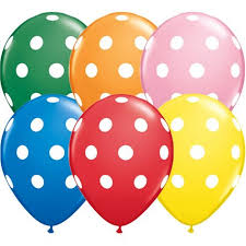 11" stampati POLKA DOTS BIG STANDARD ASSORTED (50CT)