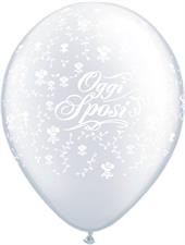 11" RND ST OGGI SPOSI FL WHITE PT - 100PZ.