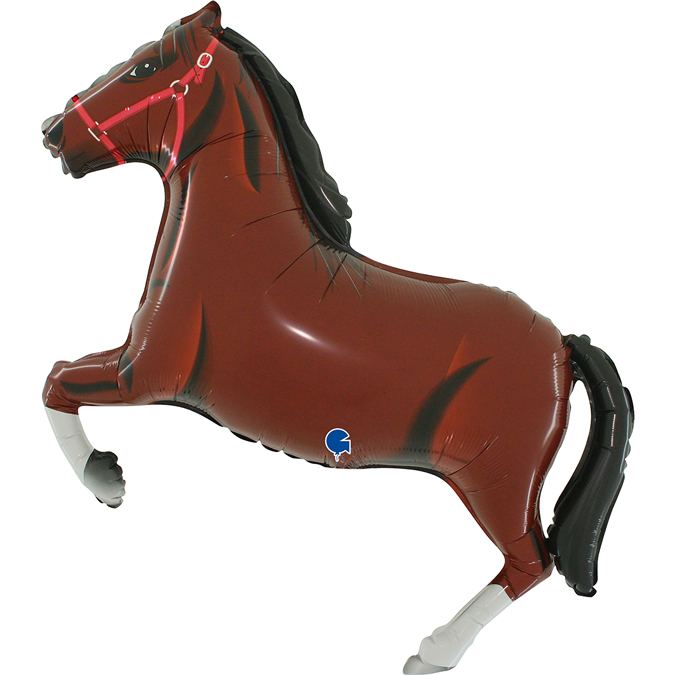 05 shape  animal HORSE DARK BROWN 
size 34" / 73x80 cm