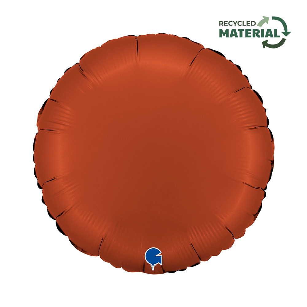 18" Round  Satin Brick Red