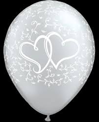 11" love ENTWINED HEARTS SILVER (25CT)