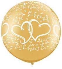 3 FT"  love  GOLD  ENTWINED HEARTS-A-ROUND  (2CT)