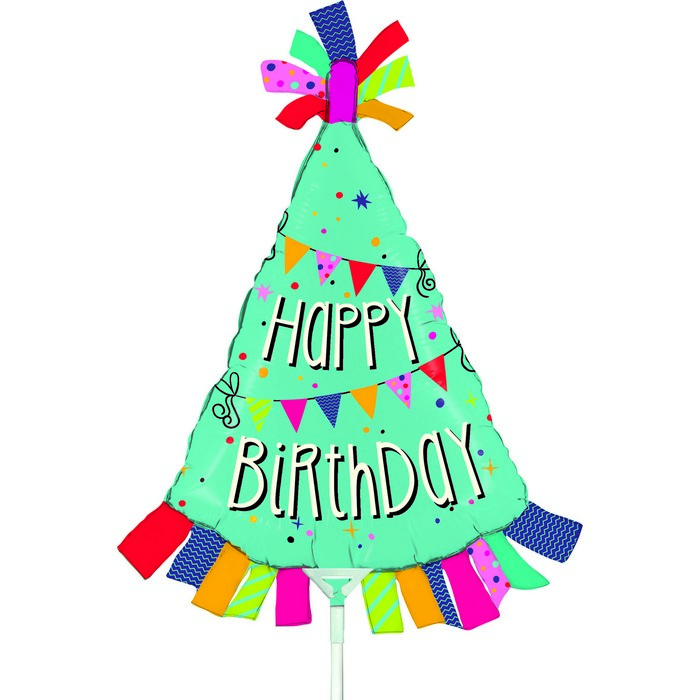 01 minishape Birthday Banner Hatnner Hat
size 9"