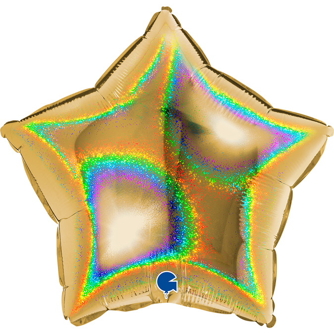 Star 18" Glitter Holographic Gold 5 -