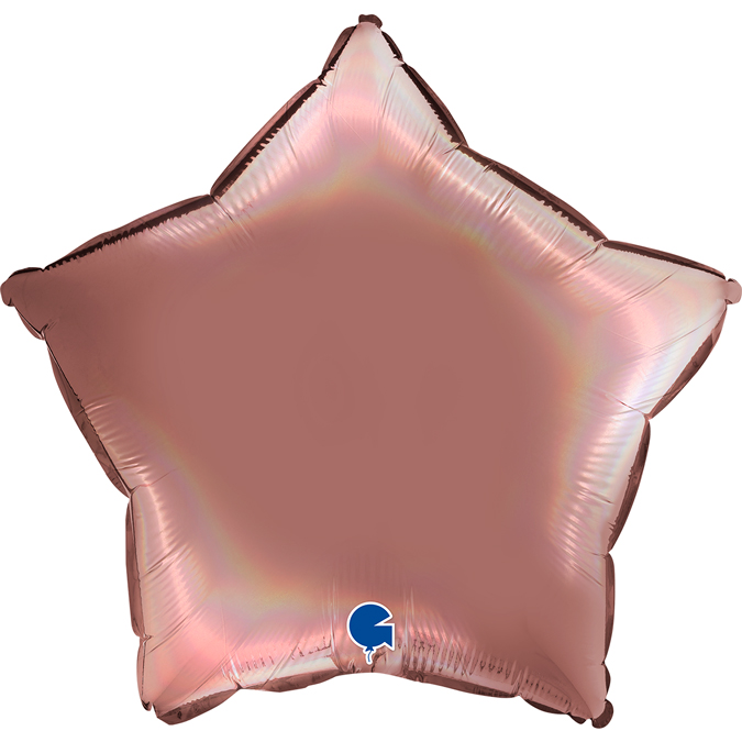 Star 18" Rainbow Holographic Platinum Ros&egrave; - Single Pack