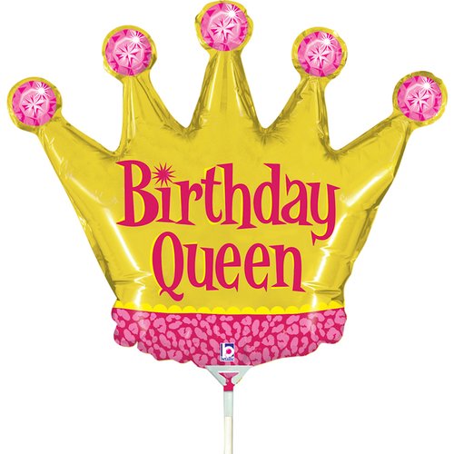 01 minishape  Birthday Queen Mini 

Size
14" / 32x29 cm