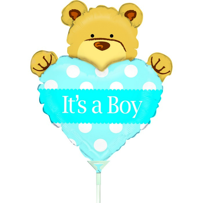 09" mini shape heart  Big Heart Bear Boy