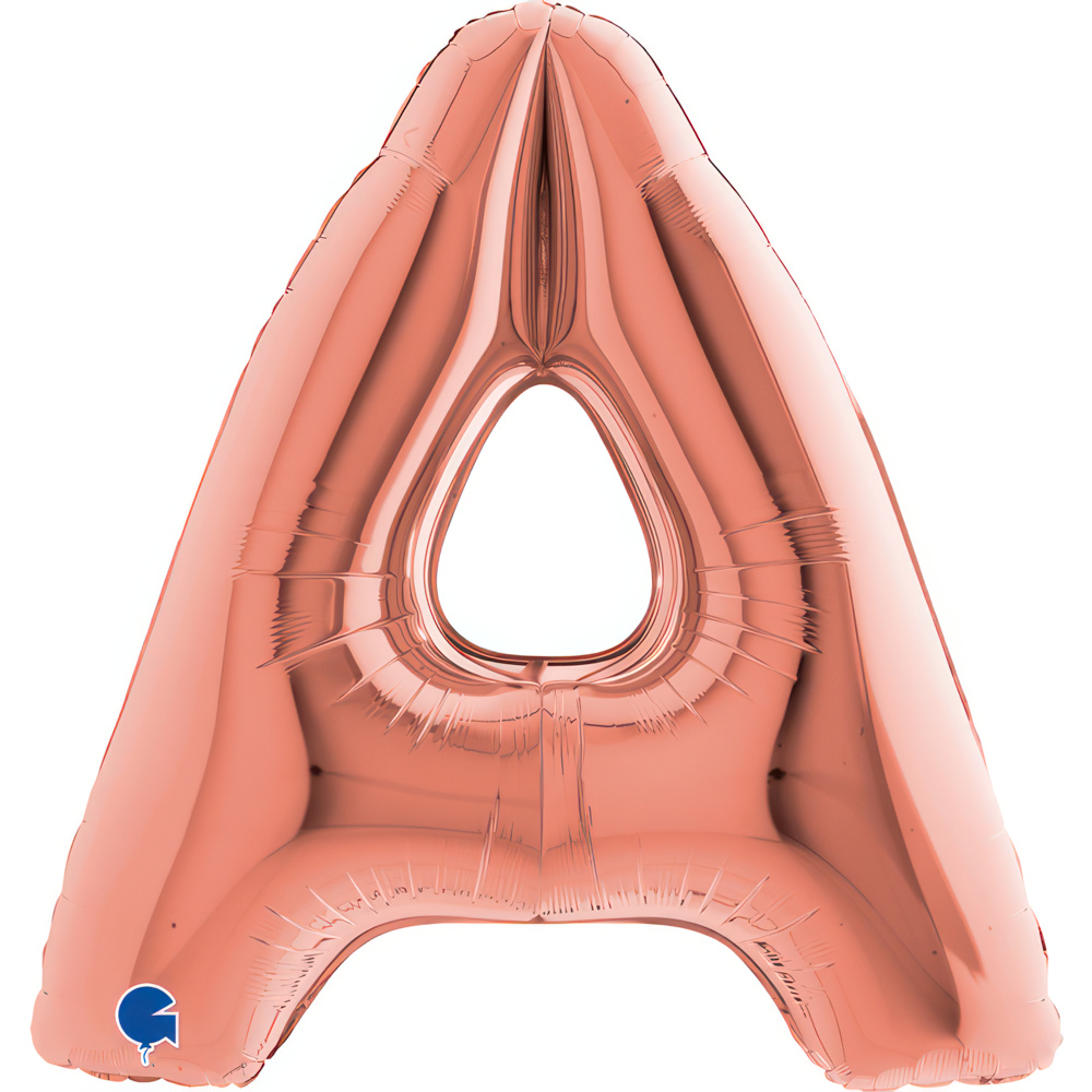 Letter A Rose Gold Single Pack 40"