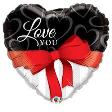 RED RIBBONS LOVE YOU 36" JUMBO PKT
