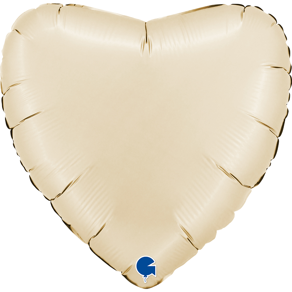 Heart 22" Satin Cream Single Pack