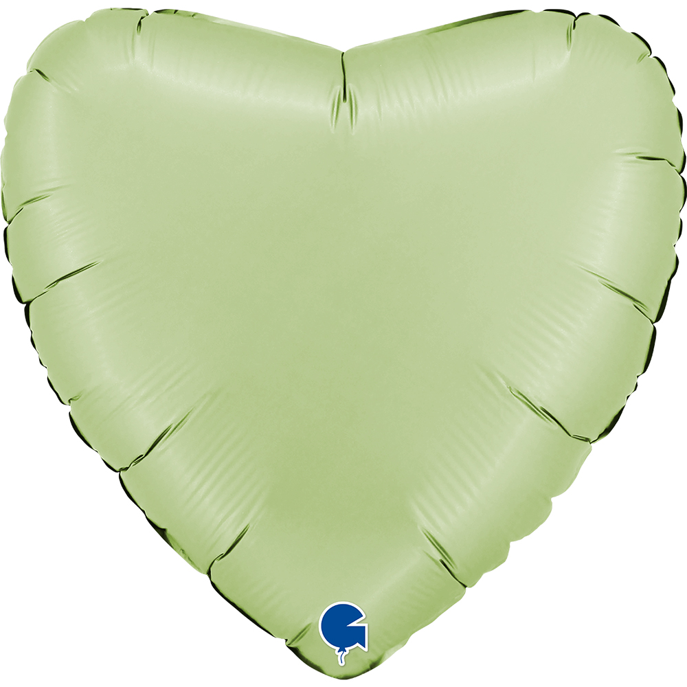 Heart 22" Satin Olive Green Single Pack