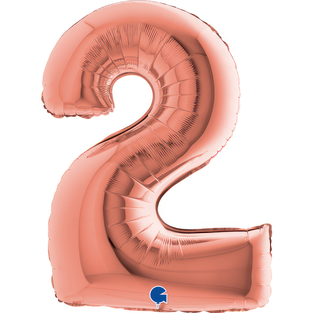 Number 2   Rose Gold 40" Single Pack