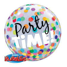 22" SINGLE BUBBLE stampati PARTY TIME! COLOURFUL DOTS
QUALATEX