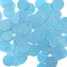 LIGHT BLUE 25MM ROUND PAPER CONFETTI 100G