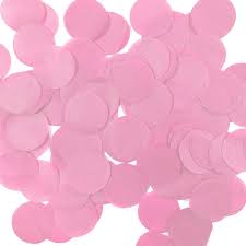 LIGHT PINK 25MM ROUND PAPER CONFETTI 100G