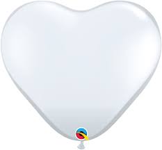 15" HEART DIAMOND CLEAR 50CT QUALATEX PLAIN LATEX