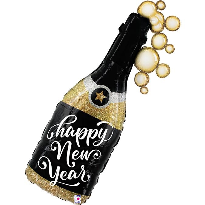 19 shape Happy New Year Champagne Bubble 

Size
39" / 78x92 cm