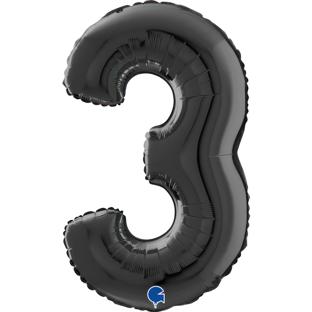 Number 3   Black 26" Single Pack