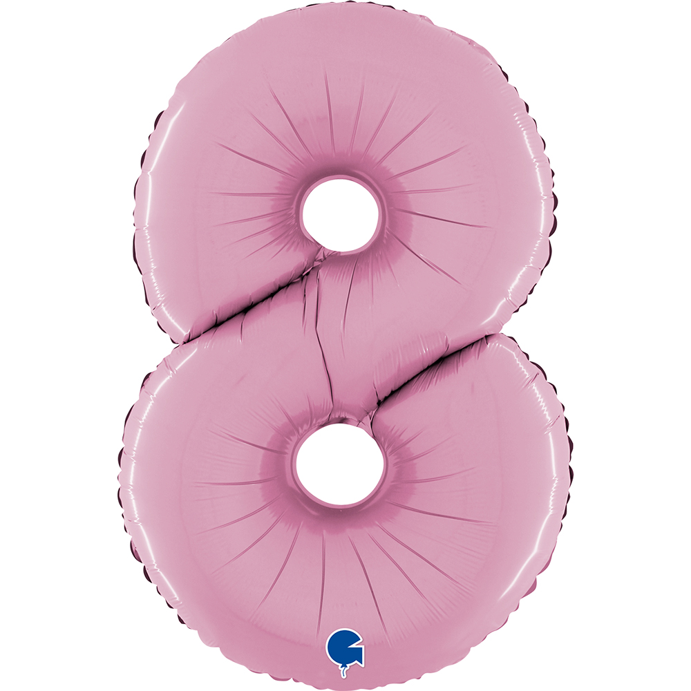 Number 8 Pastel Pink 26" Single Pack