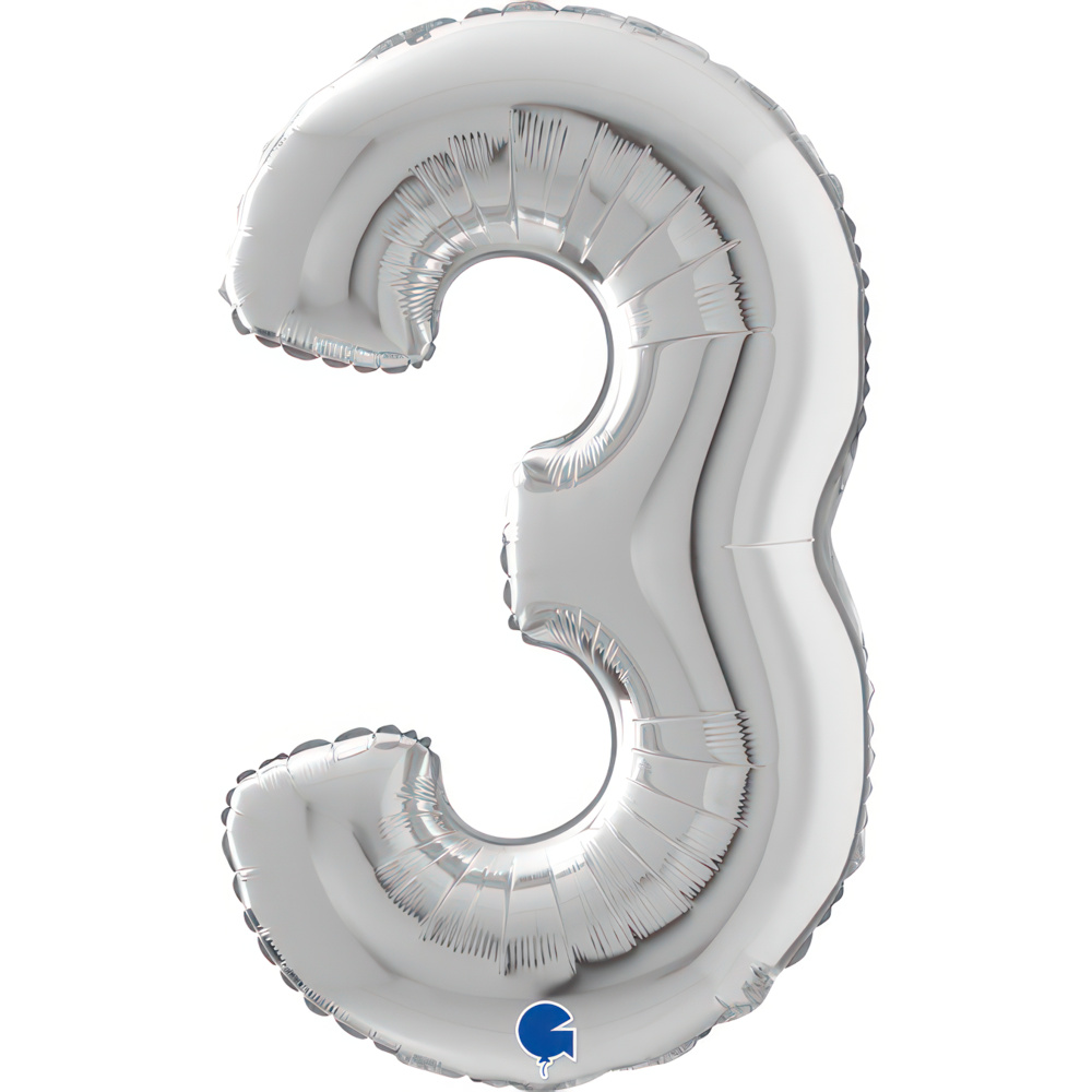 Number 3  Silver 26" Single Pack