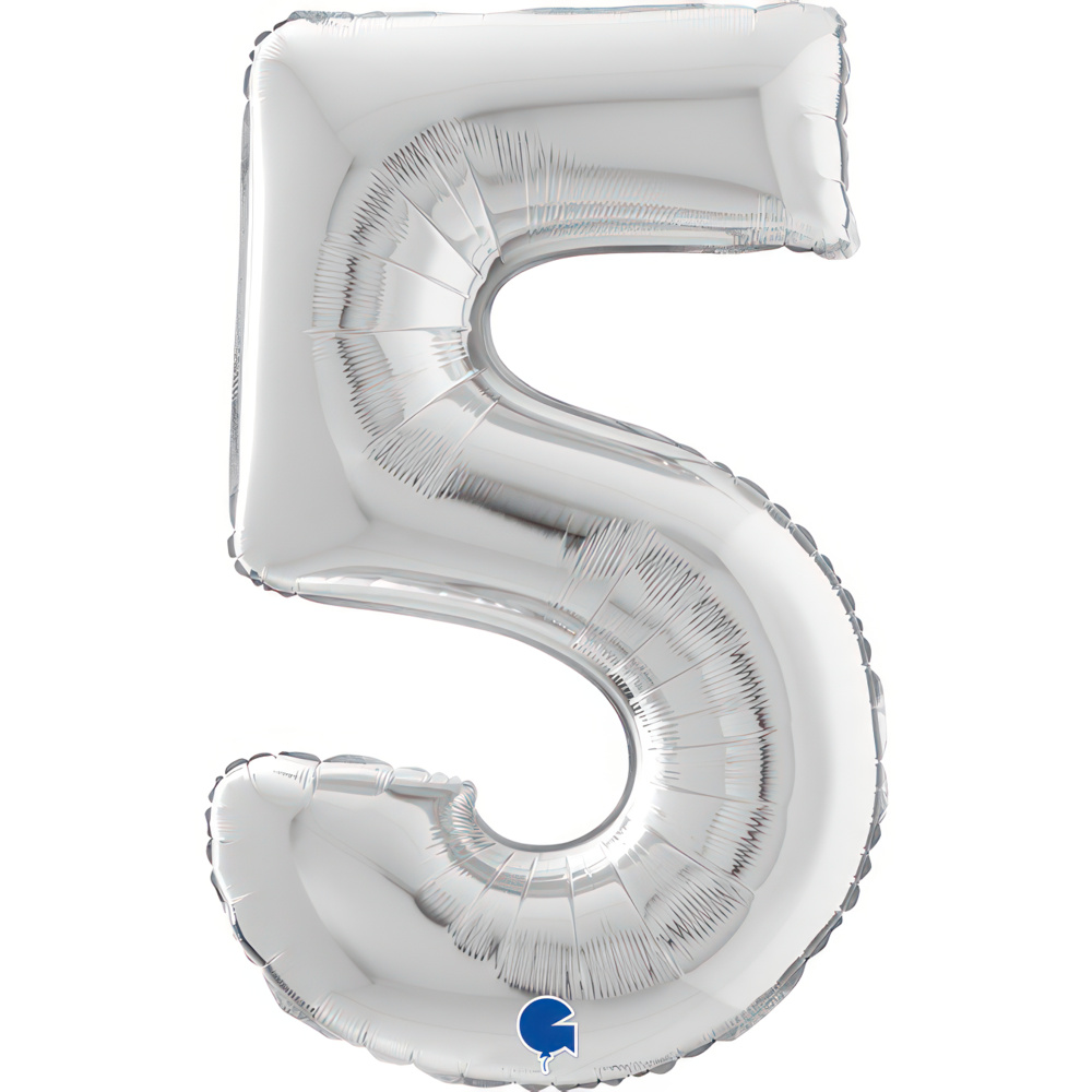 Number 5  Silver 26" Single Pack