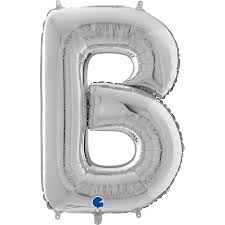 Letter B Silver 26" Single Pack