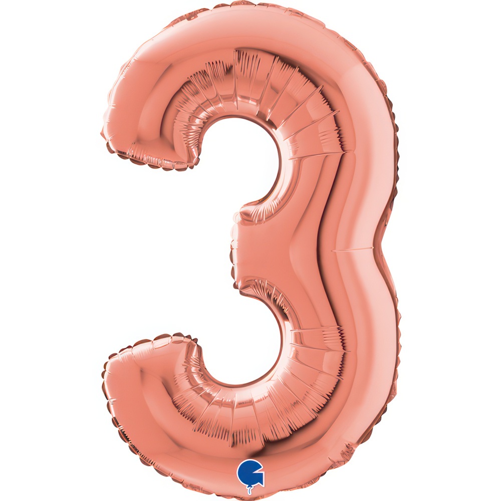 Number 3  Rose Gold 26" Single Pack