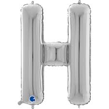 Letter H Silver 26" Single Pack
