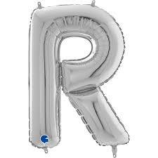 Letter R Silver 26" Single Pack