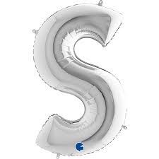 Letter S Silver 26" Single Pack