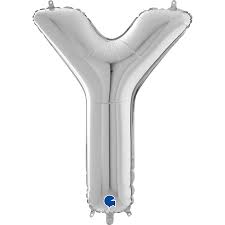 Letter Y Silver 26" Single Pack