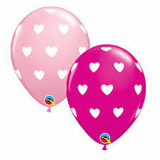 11" love affection BIG HEARTSPINK & WILD BERRY (25CT)