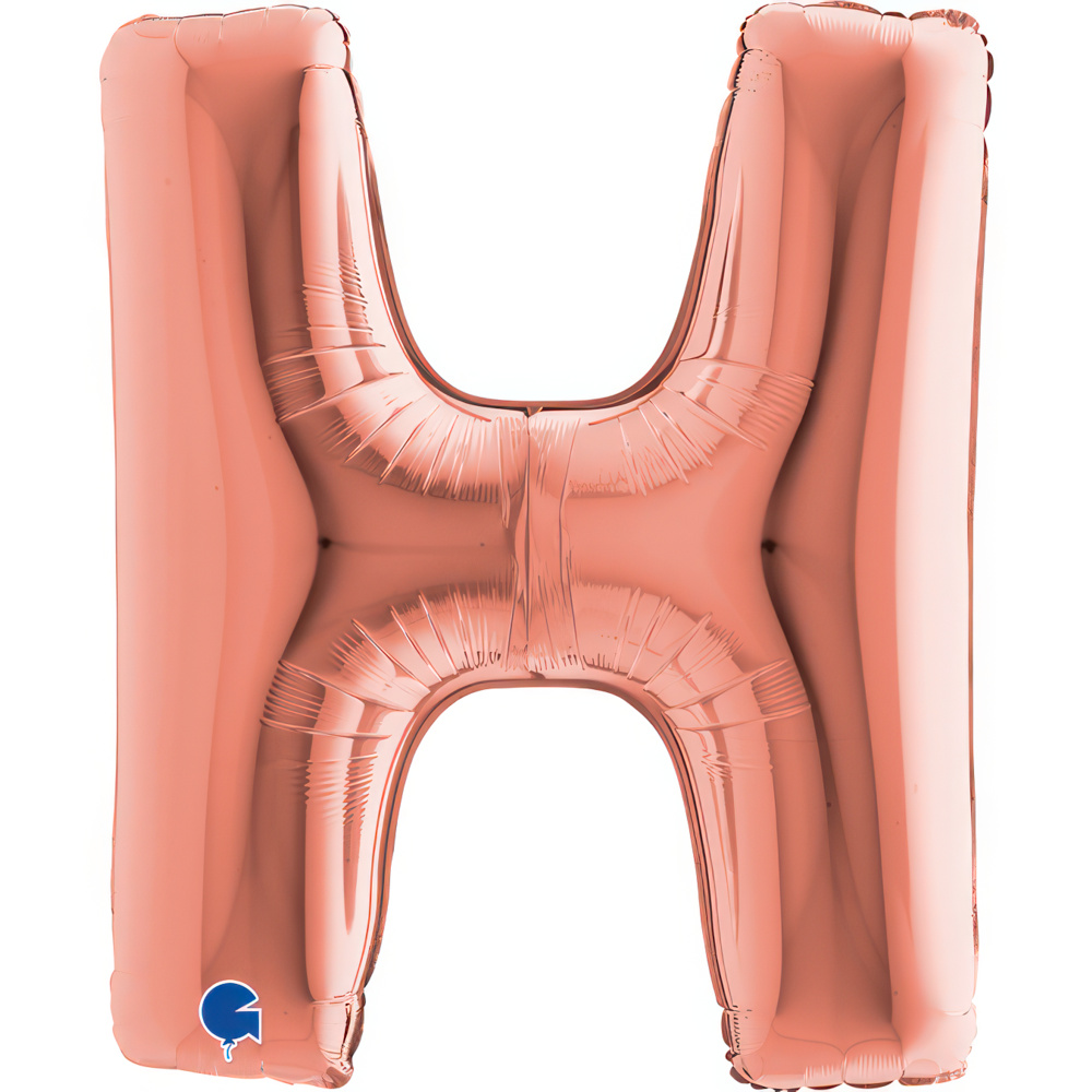 Letter H Rose Gold Single Pack 40"