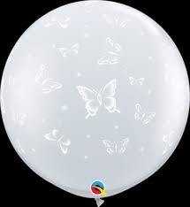 3 FT"'  stampati DIAMOND CLEAR BUTTERFLIES-A-ROUND (2CT)