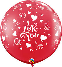 3 FT"  love  RUBY RED    I LOVE YOU SWIRLING HRTS WRAP 02CT