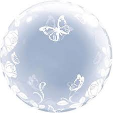 24" DECO BUBBLE stampati ELEGANT ROSES & BUTTERFLIES

QUALATEX