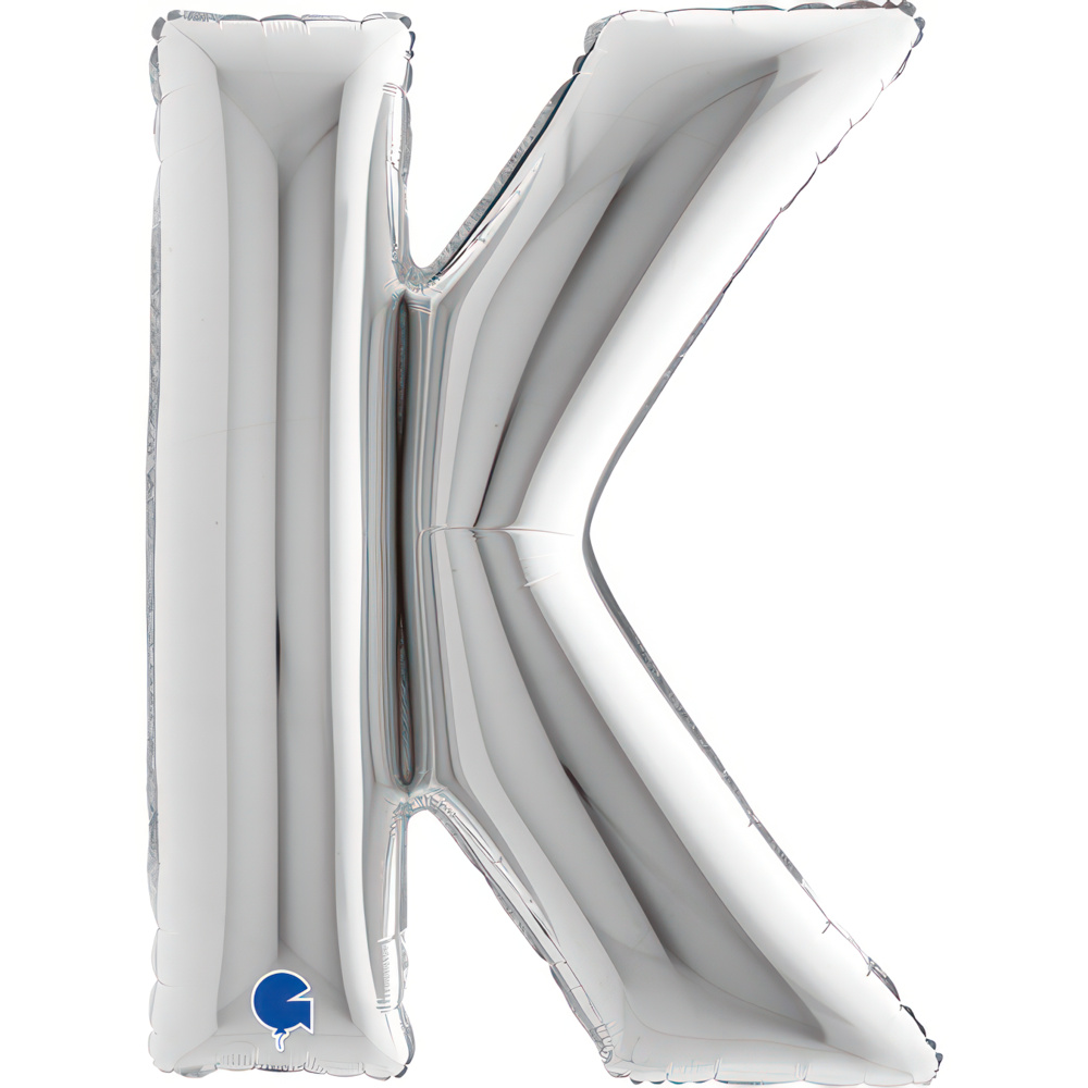 Letter K Silver Single Pack 40"