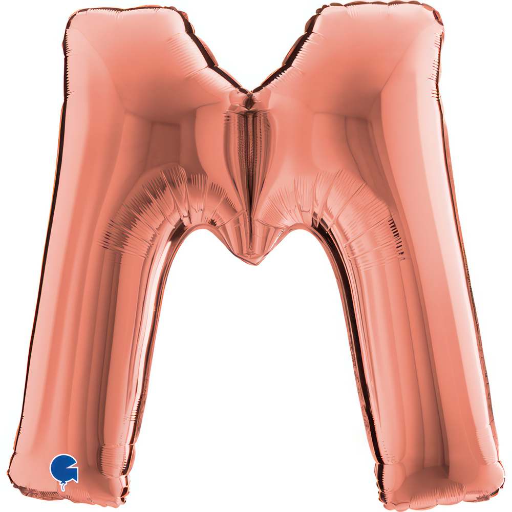 Letter M Rose Gold Single Pack 40"