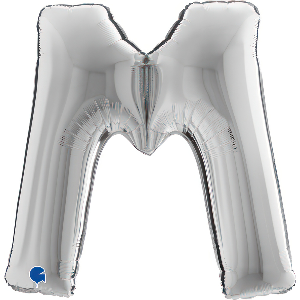 Letter M Silver Single Pack 40"