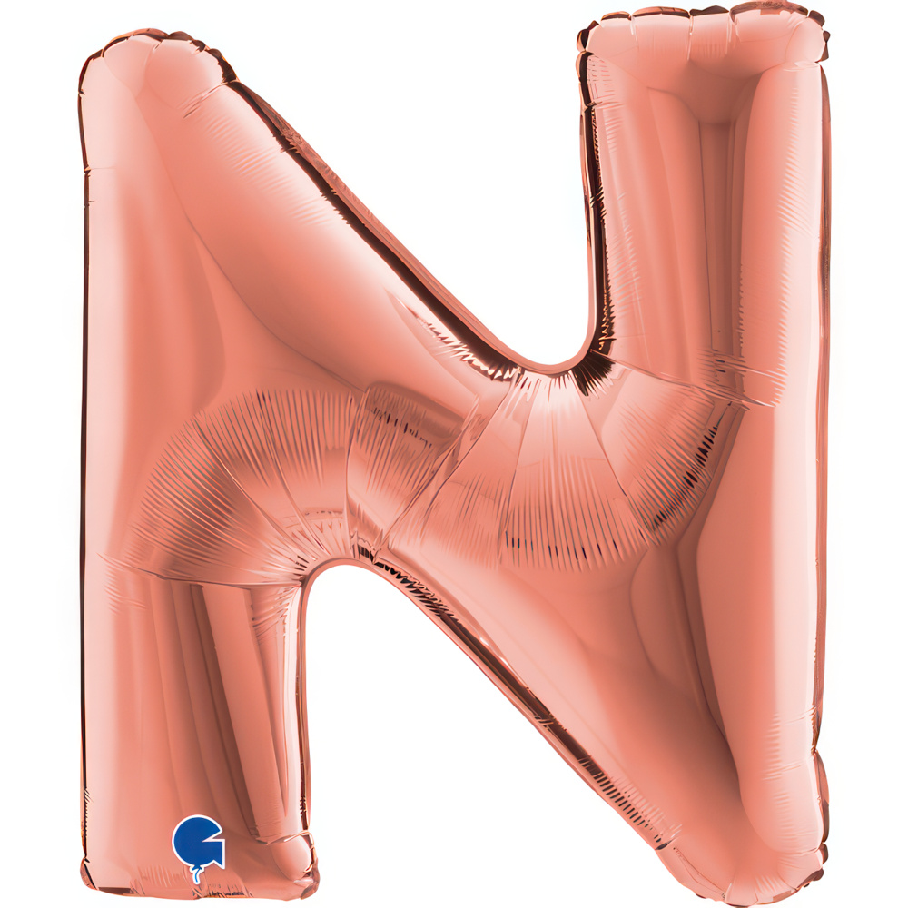 Letter N Rose Gold Single Pack 40"