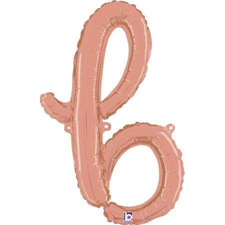 Letter B Script Rose Gold