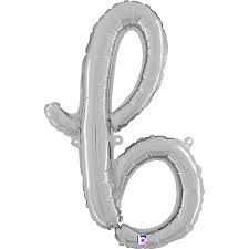 Letter B Script Silver Mini Single Pack