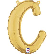 Letter C Script Gold Mini Single Pack