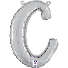 Letter C Script Silver Mini Single Pack