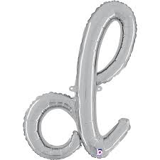 Letter D Script Silver Mini Single Pack