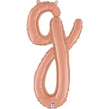 Letter G Script Rose Gold